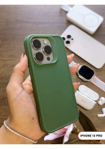 Apple iPhone 13 Pro Uyumlu Kamera Korumalı Darbeye Dayanıklı Renk Atmayan Keep Silikon Kılıf Yeşil