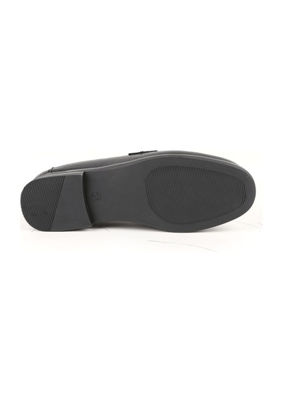 Libero L085.k010 Kroko Desenli Klasik Tpu Taban Kadın Loafer Ayakkabı Siyah