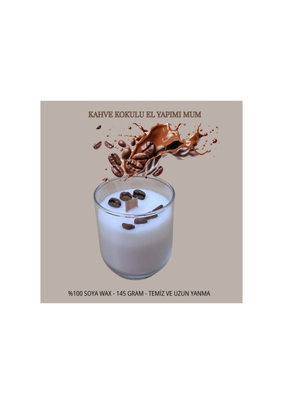 Loa Candle Co Kahve Kokulu El Yapımı Soya Mum Beyaz - 717849628 Beyaz