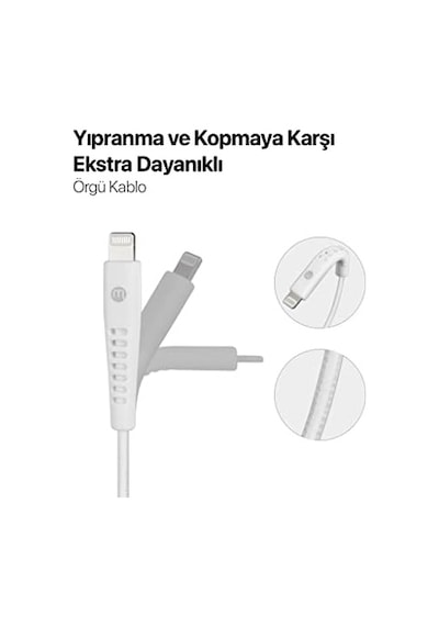 By Usb-a - Lightning 2a Şarj Kablosu 300cm-beyaz