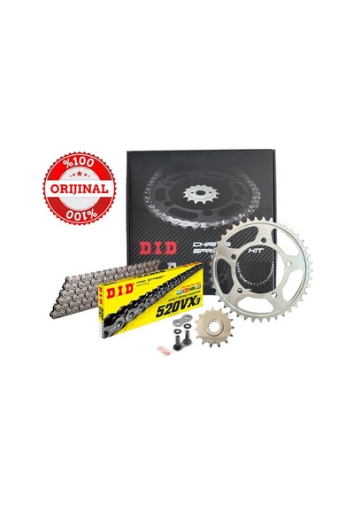 Dıd Kawasaki Z 250l Zincir Dişli Seti 2015-2017 X-ringli Zincir Çelik Renk
