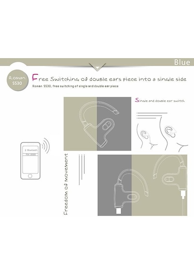 Roman Bluetooth Ense Tipi Kulaklık