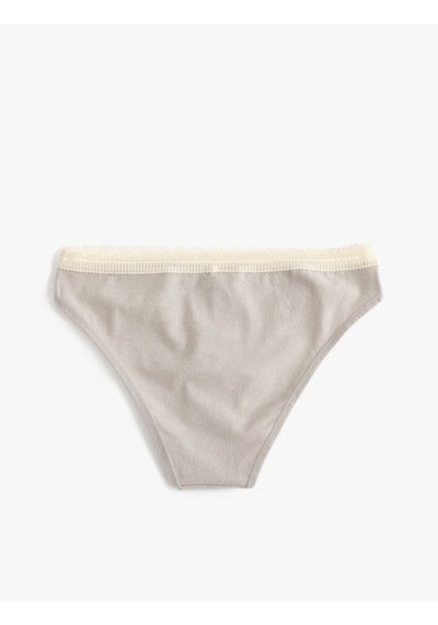 Koton Brief Külot Normal Bel Slogan Baskılı Gri 5wlk30047mk Gri