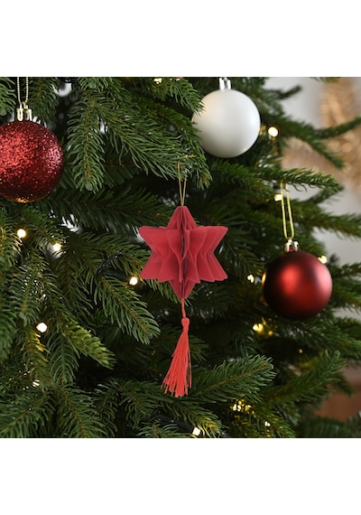 Karaca Home New Year Yılbaşı Yıldız Şekilli 3 Adet Ağaç Süsü 9x10 Cm
