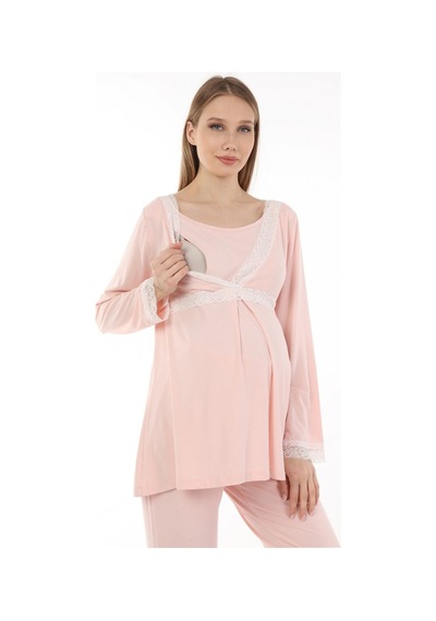 Luvmabelly Myra9700 Hamile Pijama Takımı -pembe-pembe