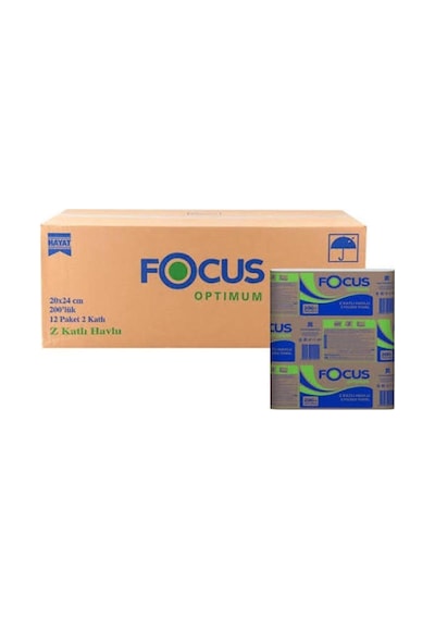 Focus Extra Z Katlı Havlu Peçete 12X200 Paket 2 Katlı