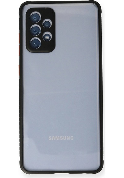 Samsung Uyumlu Galaxy A72 Kılıf Miami Şeffaf Silikon Siyah