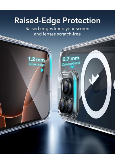 Esr Apple Uyumlu iPhone 16 Pro Kılıf + Ekran Koruyucu Set Halolock Magsafe Classic Hybrid Silikon Şeffaf