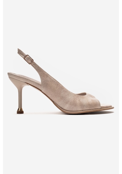 Luvishoes Iselın Bej Kadın İnce Topuklu Ayakkabı Bej