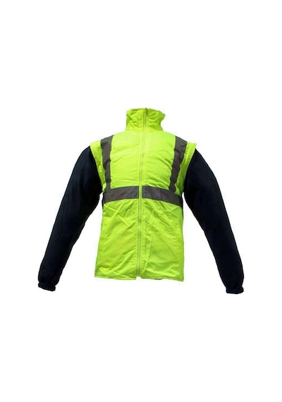 Junıor Jn1003 S 5+1 İçi Çıkmalı Oxford Fosforlu Parka Sarı-Lacivert