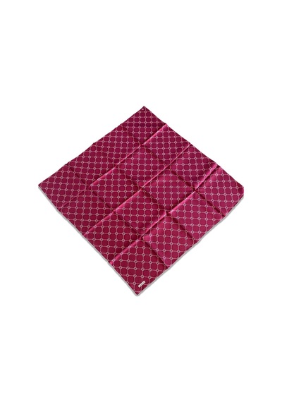 Armine Pembe Beyaz Monogram Desen Sura İpek Eşarp 9178-55 Çok Renkli