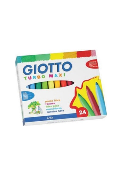 Giotto Turbo Maxi Kalın Uçlu Keçeli Boya Kalemi 24'lü