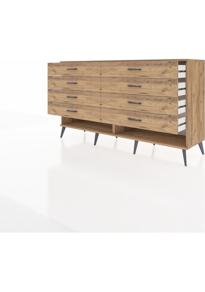 Hyperion Konsol 8 Çekmeceli 176x44x99 Çam-çam Atlas Çam/atlas Çam - Atlas Çam