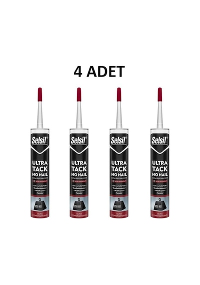 Ultra Tack Beyaz Silikon 290 Ml 4 Adet Genel
