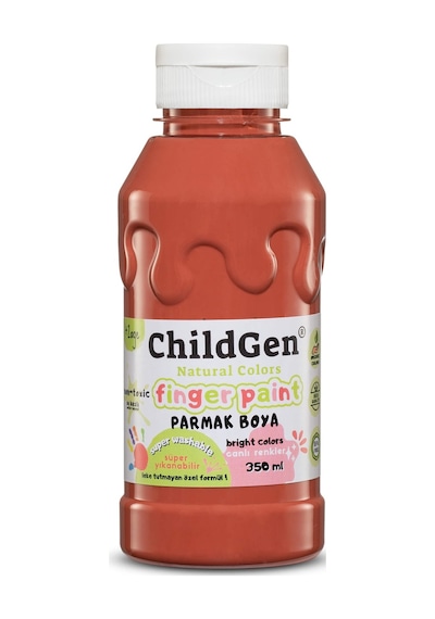 Childgen Süper Yıkanabilir Parmak Boya 350ml - Kahverengi