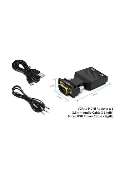 Vga To Hdmi Dönüştürücü Kablo + Ses Destekli Hdmı Mg-2170 (468082090)