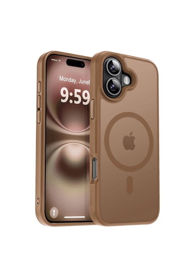 Güçlü Manyetik Telefon Kılıfı, Mag-safe İle Uyumlu Askeri Düzey Düşme Koruması Güçlü Silikon Kenarlar İnce Yarı Saydam Mat Koruyucu Kılıf Çöl Titanium, Apple iPhone Uyumlu 16 6,1 İnç Sku: Zeusb0f1llt1r3