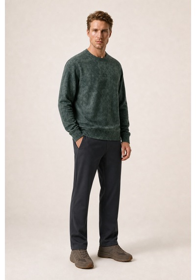 Redline Rummi Desenli Kışlık Yeni Sezon Erkek Regular Fit Sweatshirt Haki