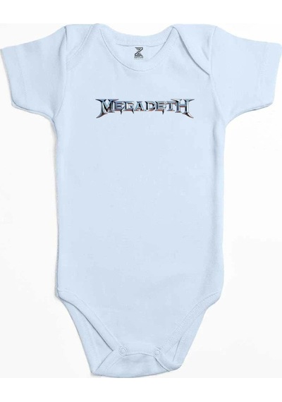 Zepplin Giyim Megadeth Text Rainbow Mavi Bebek Body Zıbın