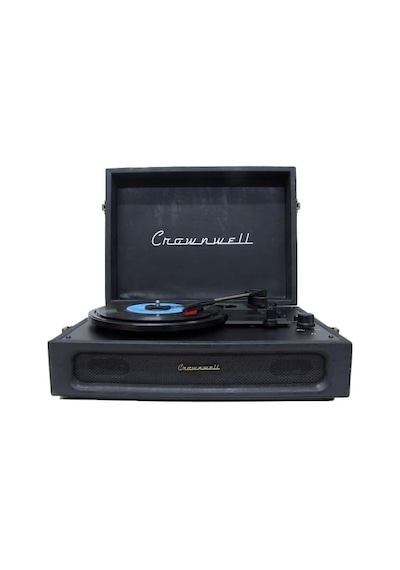 Casablanca Retro Çanta Pikap - 3 Devirli 33/45/78 , Dahili Hoparlörlü, Bluetooth Bağlantılı, Nostaljik Taşınabilir Plak Çalar - Siyah