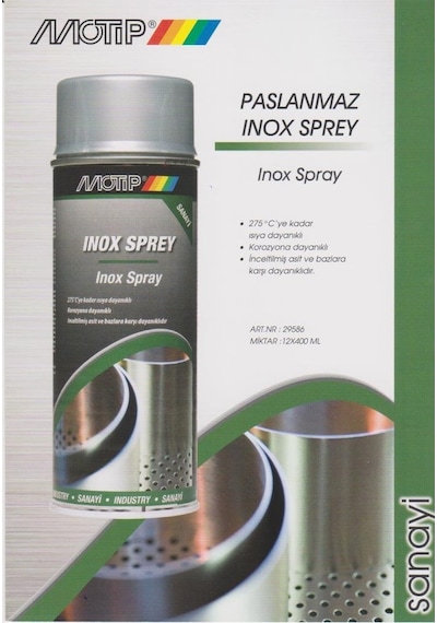Motip Paslanmaz Inox Sprey Boya 400Ml