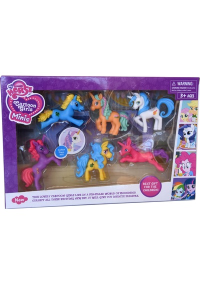 pony karakter figür seti 6lı