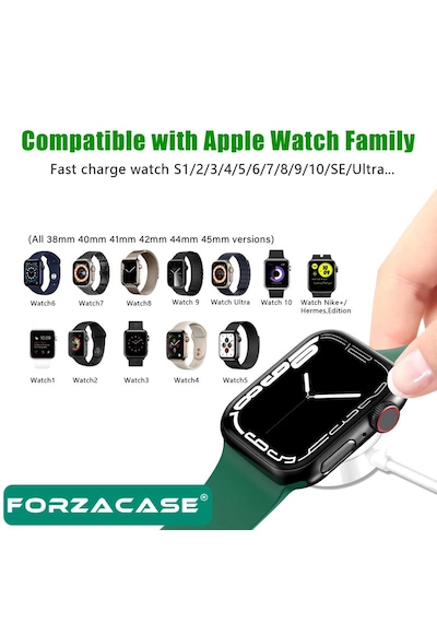 Forzacase Apple Uyumlu  Watch Se 3 40mm Ve 44mm İle Type-c Manyetik Şarj Kablosu 1 Metre - Fc017