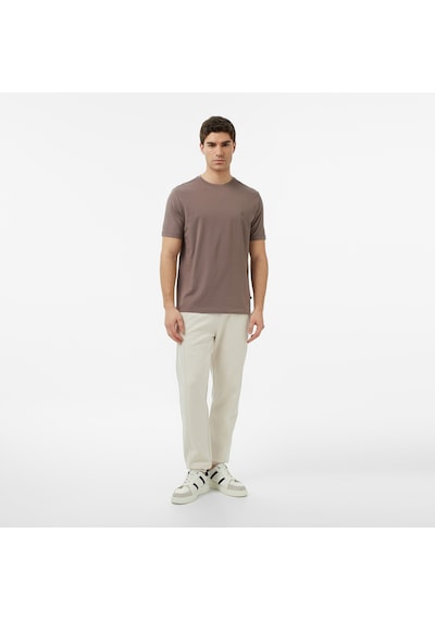 Nautica Erkek Kahverengi Regular Fit T-shirt Düz V65361t Kahverengi