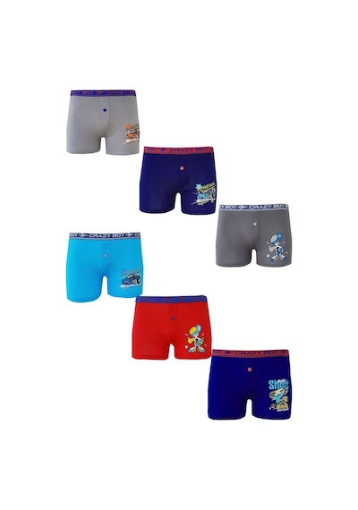 Tutku 6Lı Erkek Çocuk Renkli Baskılı Boxer Külot