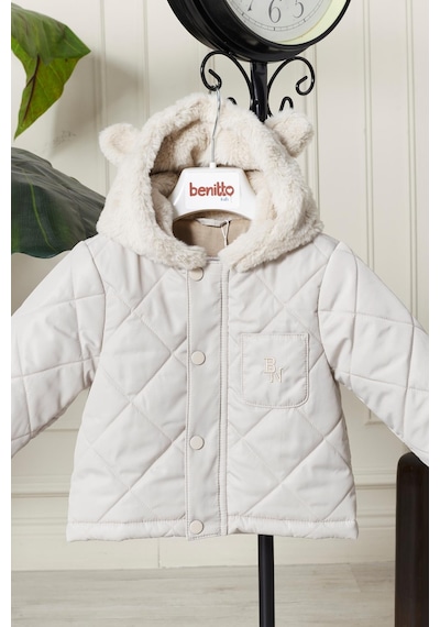 Benitto Kids Benittokids Erkek Bebek Çocuk Kulaklı Kapüşonlu Mont 51323 Bej