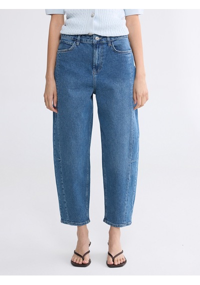 Lcw Studıo İndigo Barrel Fit Kadın Jean Pantolon Lcw Studıo İndigo Barrel Fit Kadın Jean Pantolon