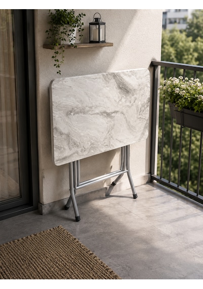 Mermer Desenli Katlanır Masa Pratik Portatif Mutfak Masası Balkon Bahçe Masası Beyaz Mermer Mermer Desenli Katlanır Masa Pratik Portatif Mutfak Masası Balkon Bahçe Masası Beyaz Mermer