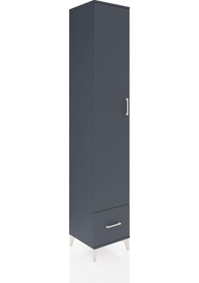 Hyperion Dolap 4 Raflı Tek Çekmeceli Tek Askılı 44x44x243 Antrasit-antrasit Antrasit