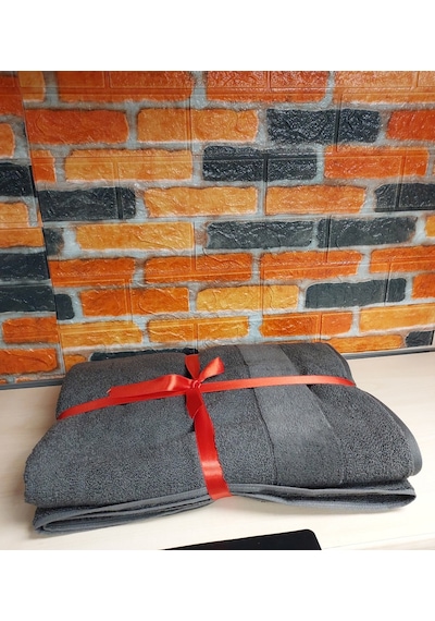 Özdilek Svv Border Kalın ve Süper Emici Yeni Seri Banyo Havlusu 76x147 - Smoke Gray K.gri