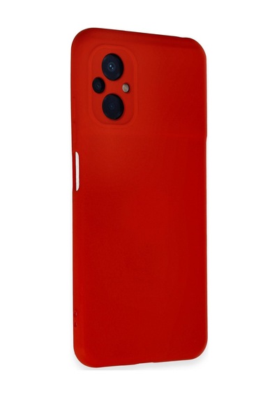 Xiaomi Poco M5 Uyumlu Kılıf Nano İçi Kadife Silikon - Kırmızı