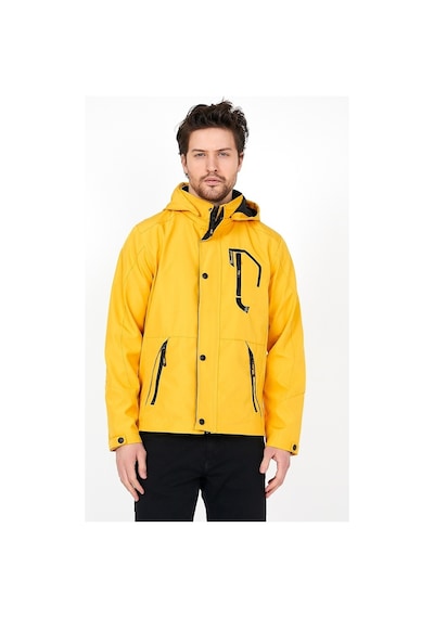 Sivaist Yeni Sezon Erkek Sarı Softshell Kapüşonlu Iç Cepli Mont
