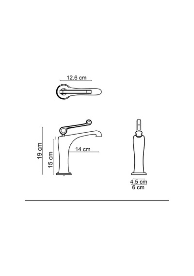 Fa-6012 Fırçalanmış Altın Lavabo Bataryası Altın