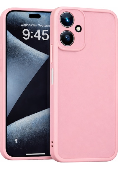Samsung Galaxy A06 Uyumlu Kamera Çıkıntılı Mat Silikon Telefon Kılıfı Pembe