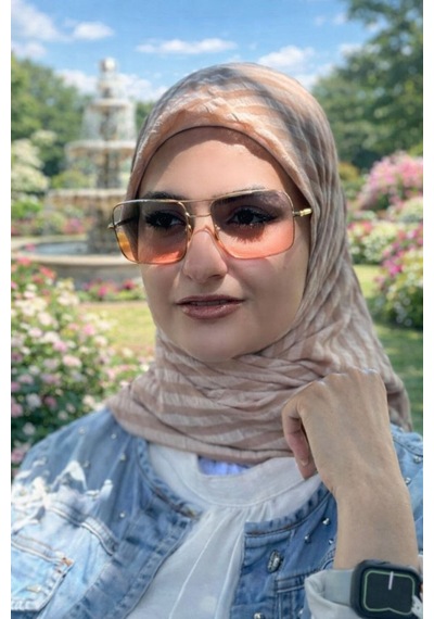 Aldaıyr Adet - Jakarlı Caz Eşarp 120 X120 Pamuk Metalik