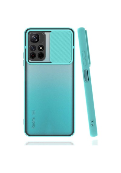 Xiaomi Poco M4 Pro 5G Kılıf Lensi Sürgülü Kamera Koruyucu Kılıf