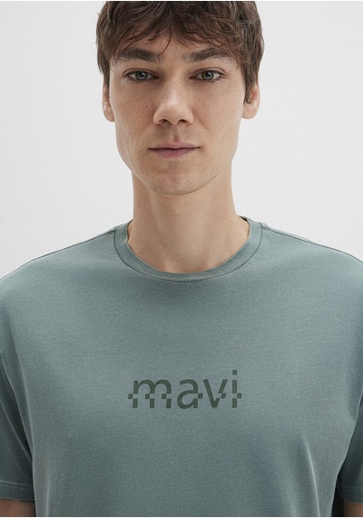 Mavi - Mavi Baskılı Yeşil Tişört 0612933-71917 Yeşil