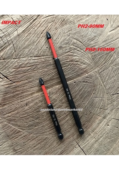 Yusu İmpact Bits Uç Ph2 Sac Vida Sıkma Ucu 9cm 15cm Ph2 Bits Uç Carbon Çelik 2li Matkap Ucu