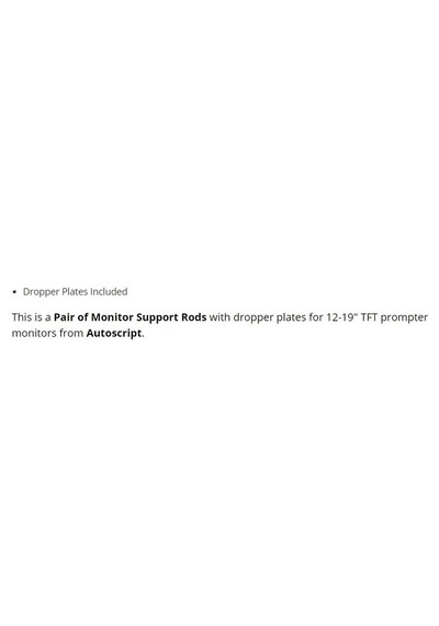Autoscript TFT-RDS 12-19" TFT Prompter Monitör Destek Çubuğu