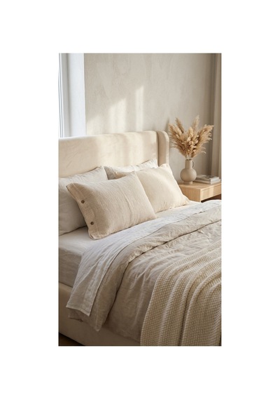 4 Katlı Müslin Naturel %100 Pamuklu 2 Adet Yastık Kılıfı 50x70cm Ekru - 870006769 Ekru