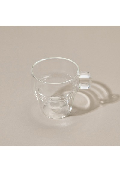 Tohanaa Çift Cidarlı Cam Kupa - Şeffaf - 280 Ml Renkli