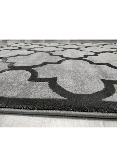 Eko Halı Como Cm04 Gri Siyah Modern Halı 120X170 Cm Eko Halı Como Cm04 Gri Siyah Modern Halı 120X170 Cm