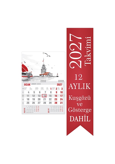 2027 Ekonomik Gemici Takvimi Denizci Duvar Takvimi 33 X 47,5 CM