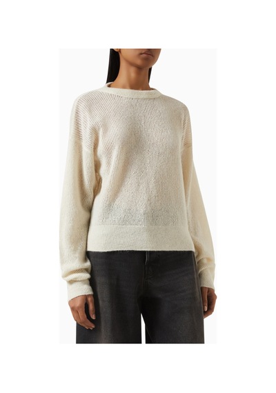 Haikure Blair Knit Sweater, Modern Açık Sırt Detaylı Kadın Triko Kazak Krem
