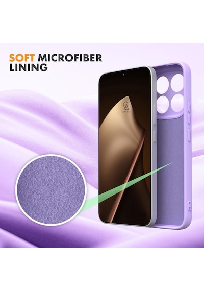Xiaomi Mi 15t Pro Uyumlu Içi Kadife Lansman Kılıf Ve 5d Tam Kaplayan Cam Ekran Koruyucu Lila