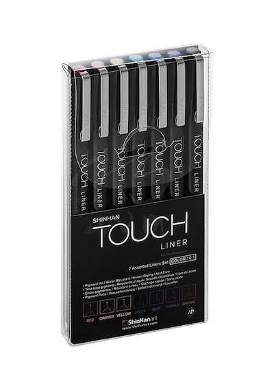 Touch Liner Teknik Çizim Kalemi 7Li Set Renkli Sh4105007
